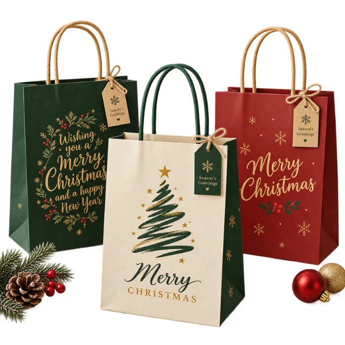bespoke Christmas carrier bags UK