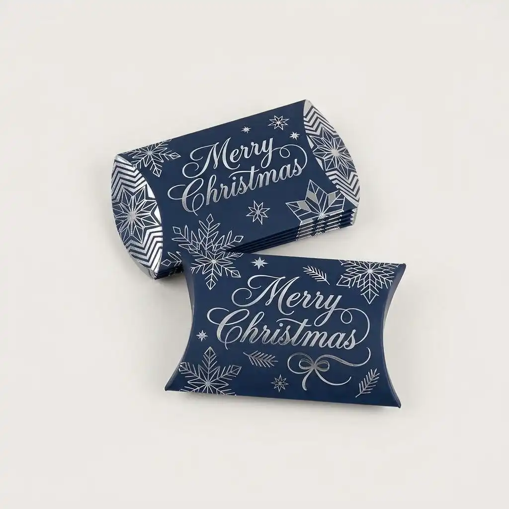 printed christmas pillow boxes