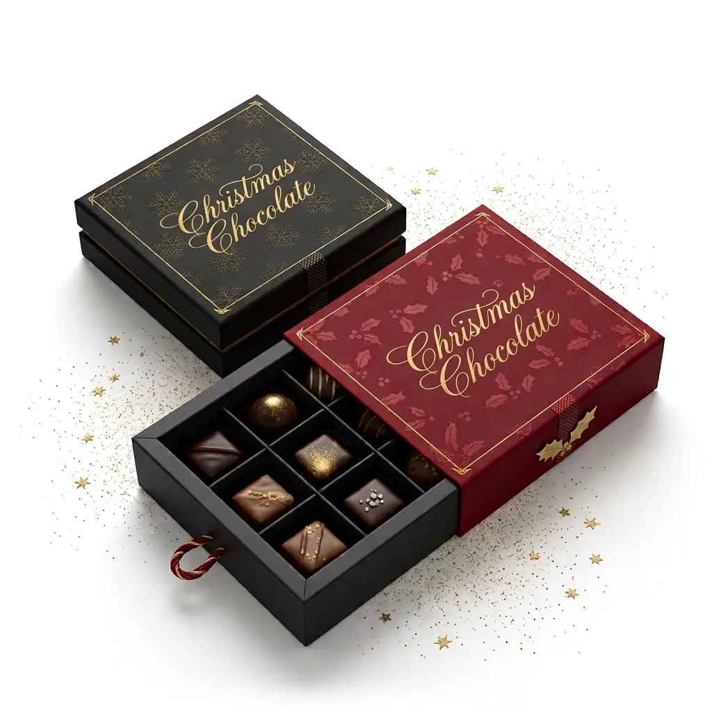 rigid christmas chocolate boxes