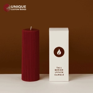 branded pillar candle gift box