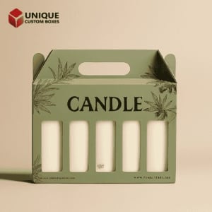 pillar candle packaging gable box style