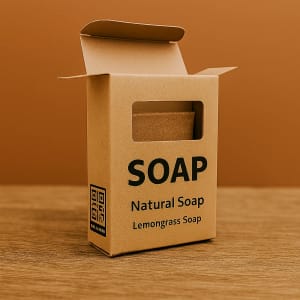 Natural brown Kraft soap packaging boxes