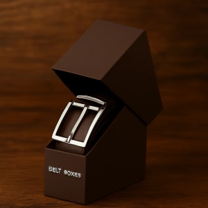 Luxury rigid belt packaging for apparel brands
