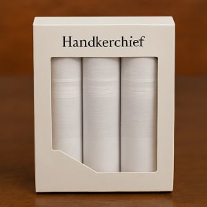 handkerchief gift box with foil stamping