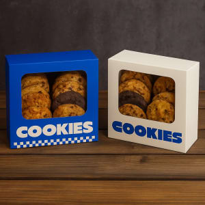 Custom printed cookie boxes with window