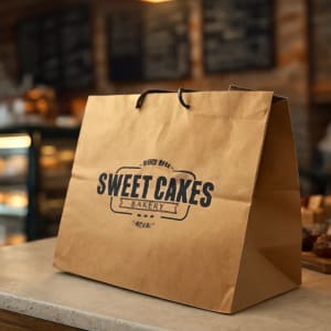 Custom kraft bakery bags