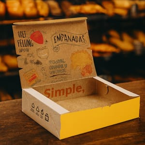 printed empanada packaging boxes