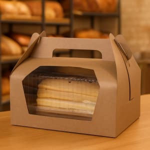 brown bakery packaging Gable Box