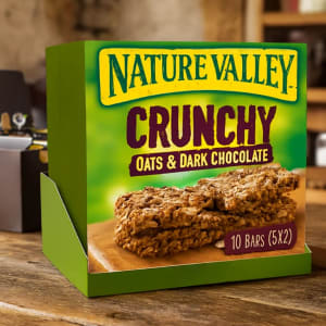 printed cereal bar boxes