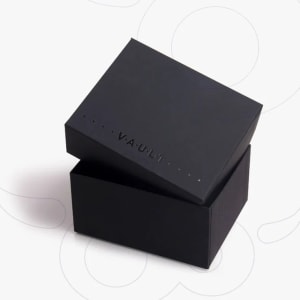 printed black rigid boxes with lids