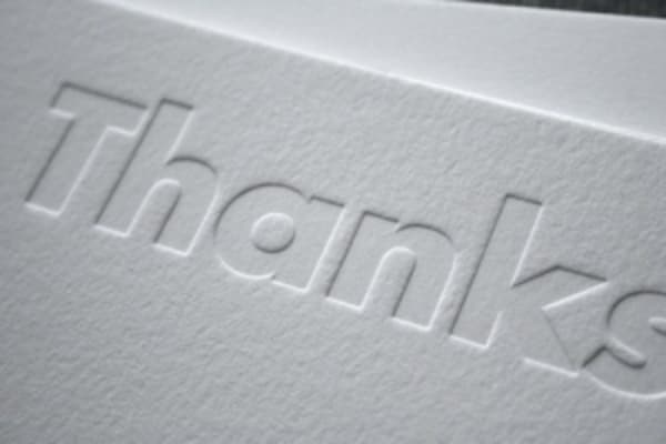 Debossed design pressed into custom box surface finishing on box