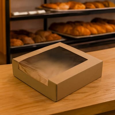 brown bakery boxes