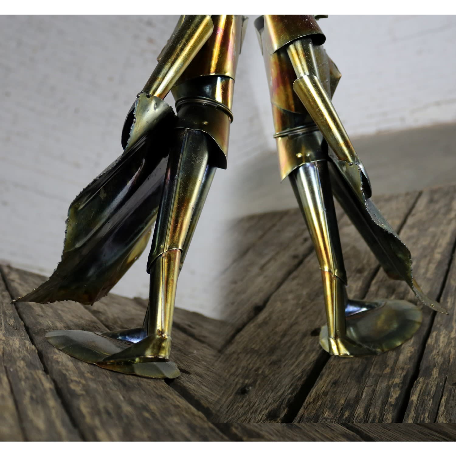 Brutalist Torch Cut Metal Bull and Matador Sculpture Mid Century Modern