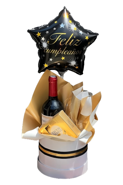 Regalo de cumpleaños para hombre con vino y chocolate en Guayaquil - Floreria DIFIORI Guayaquil
