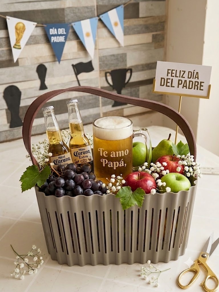 Arreglo con frutas por el día del padre, con corona en Guayaquil - Floreria DIFIORI Guayaquil