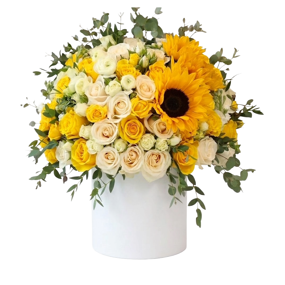 Flores amarillas y girasoles con 60 rosas en Guayaquil - Floreria DIFIORI Guayaquil