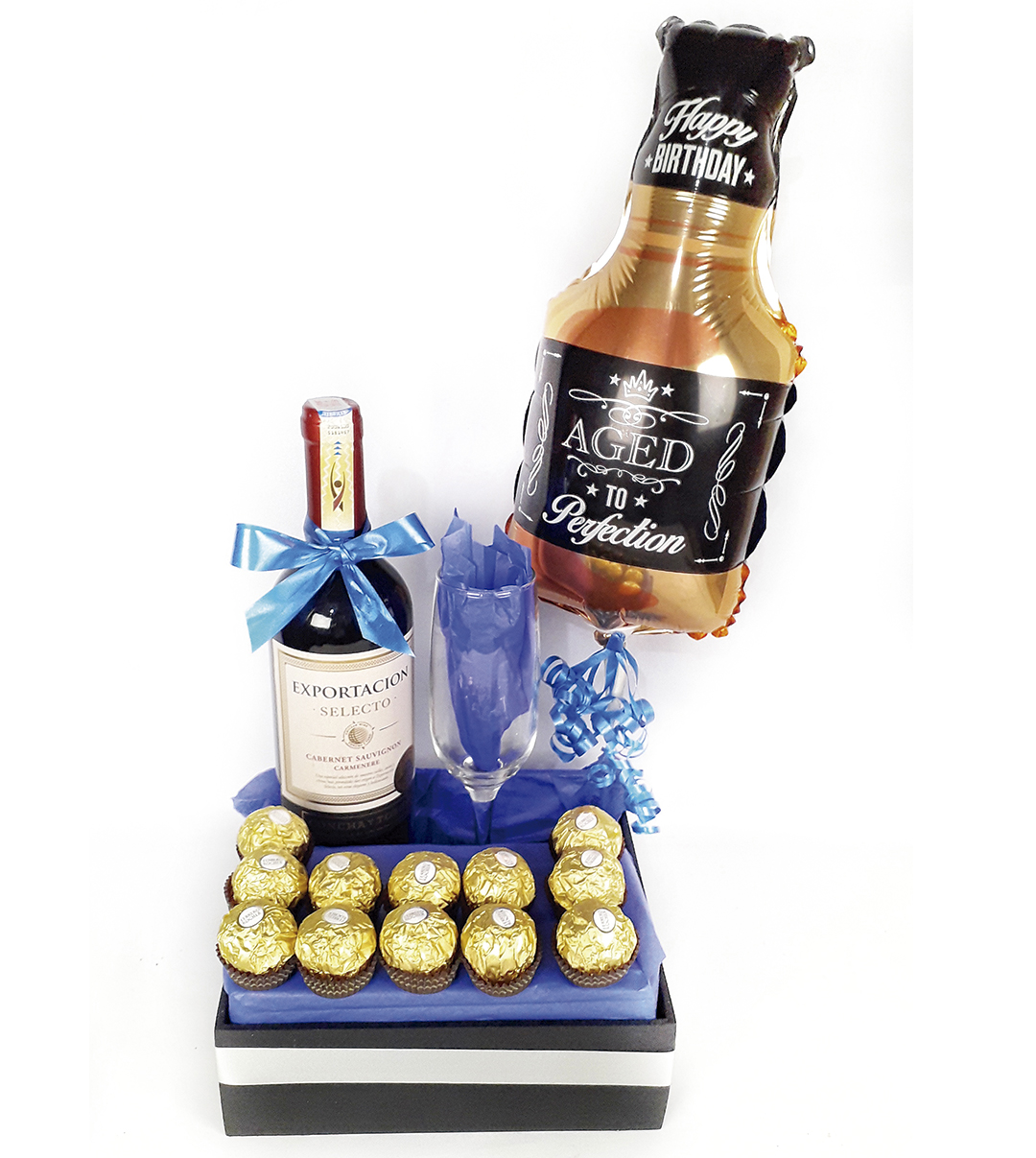 Regalo para Hombre con Chocolate y Vino Tinto | Guayaquil - Floreria DIFIORI Guayaquil