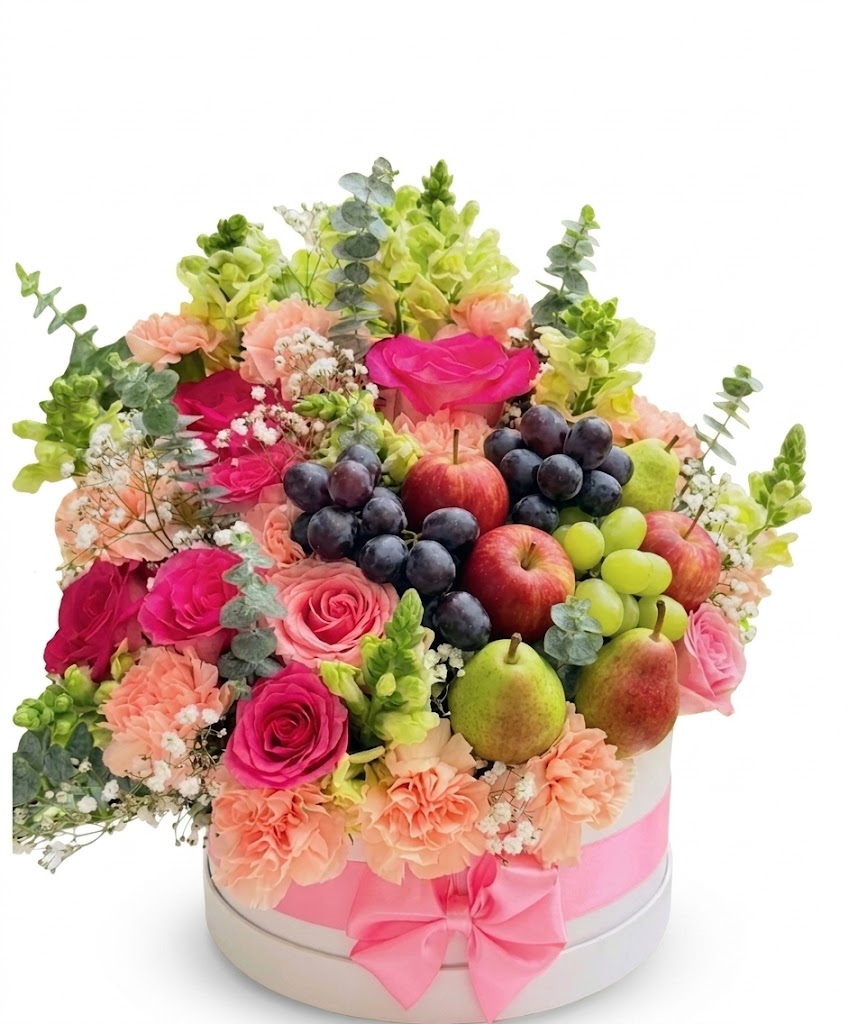 Arreglo Floral con Flores y Frutas Variadas en Guayaquil - Floreria DIFIORI Guayaquil