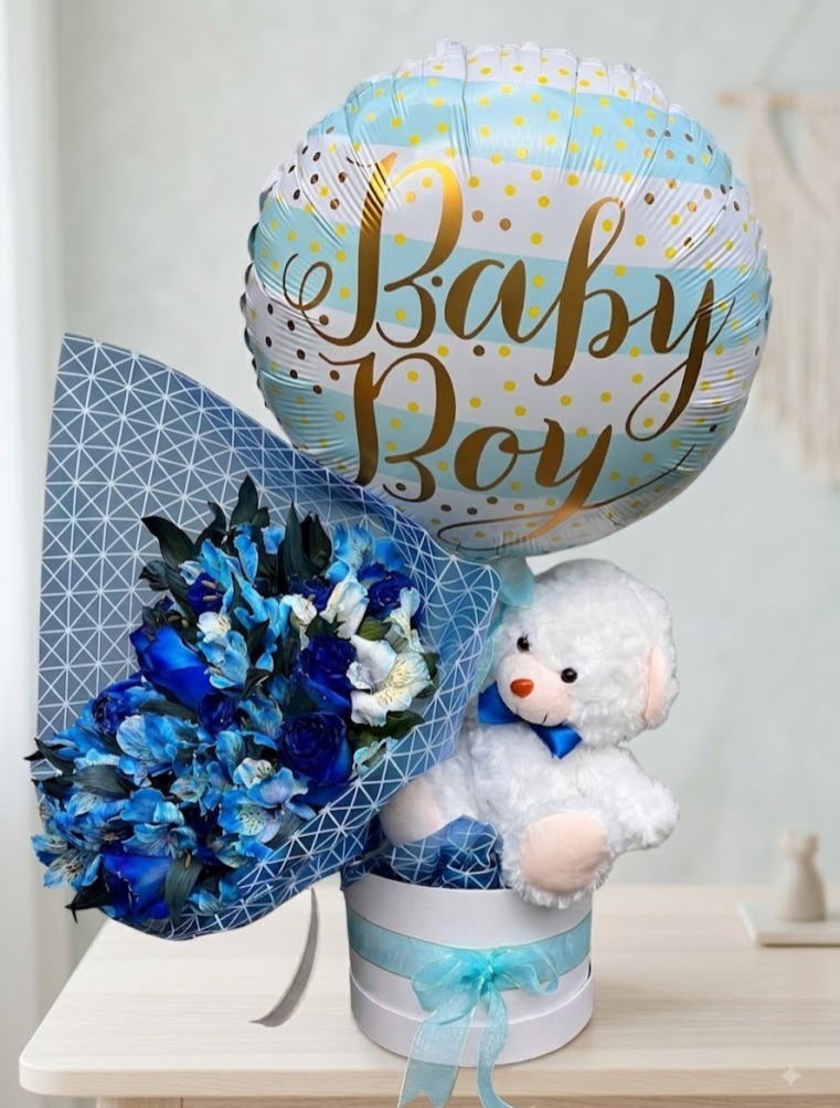 Ramo de Flores para Nacimiento de Niño en Guayaquil | Flores para Bebé - Floreria DIFIORI Guayaquil