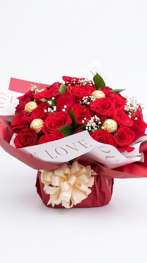 Ramo de flores para aniversario, amor o cumple meses en Guayaquil. - Floreria DIFIORI Guayaquil