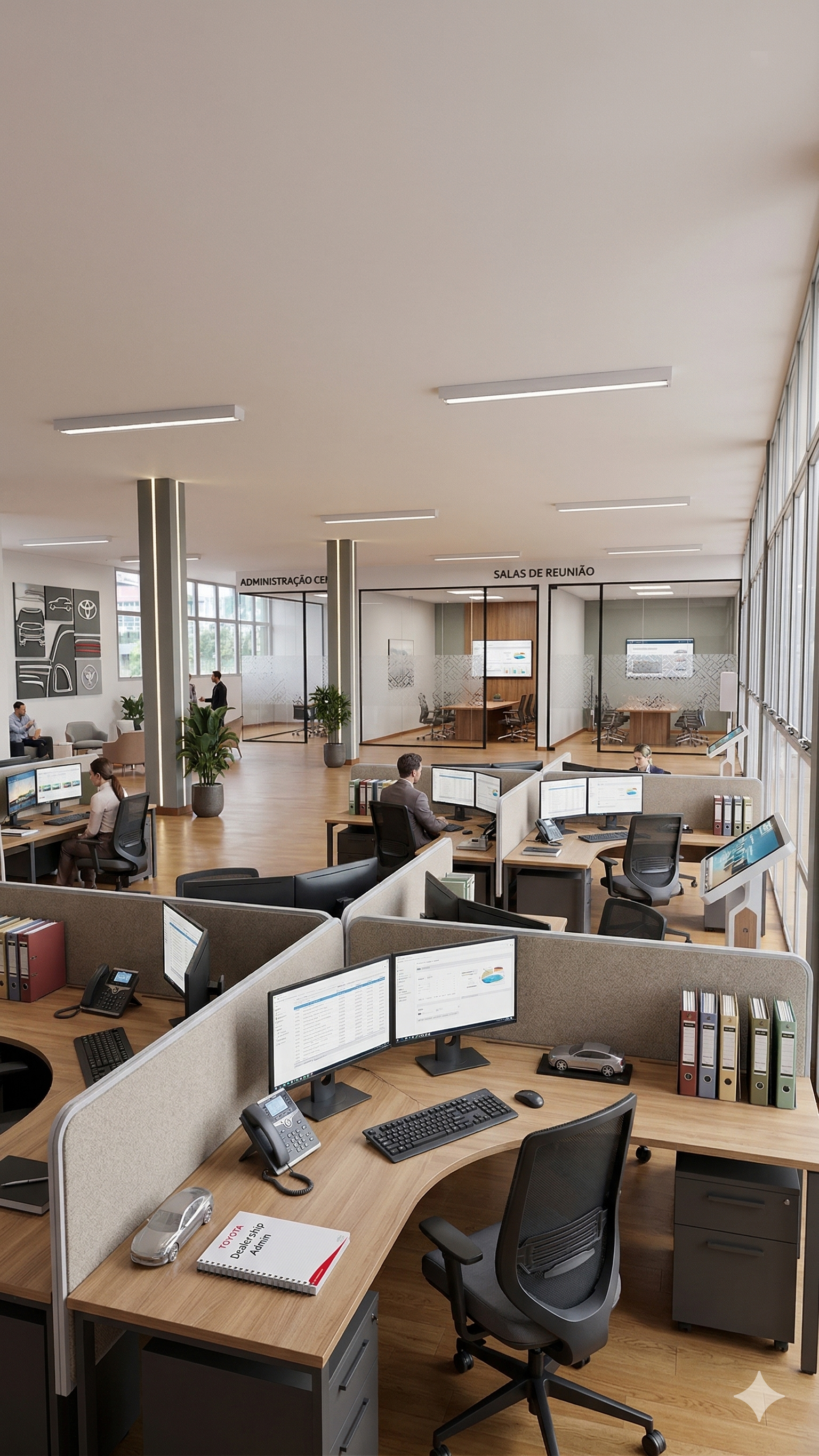 Escritório adaptado para operação comercial