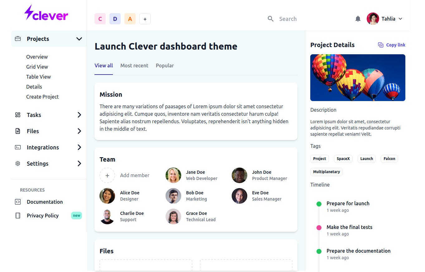 GitHub - gateremark/dashboard-ui-test: Clever Dashboard UI built with ...