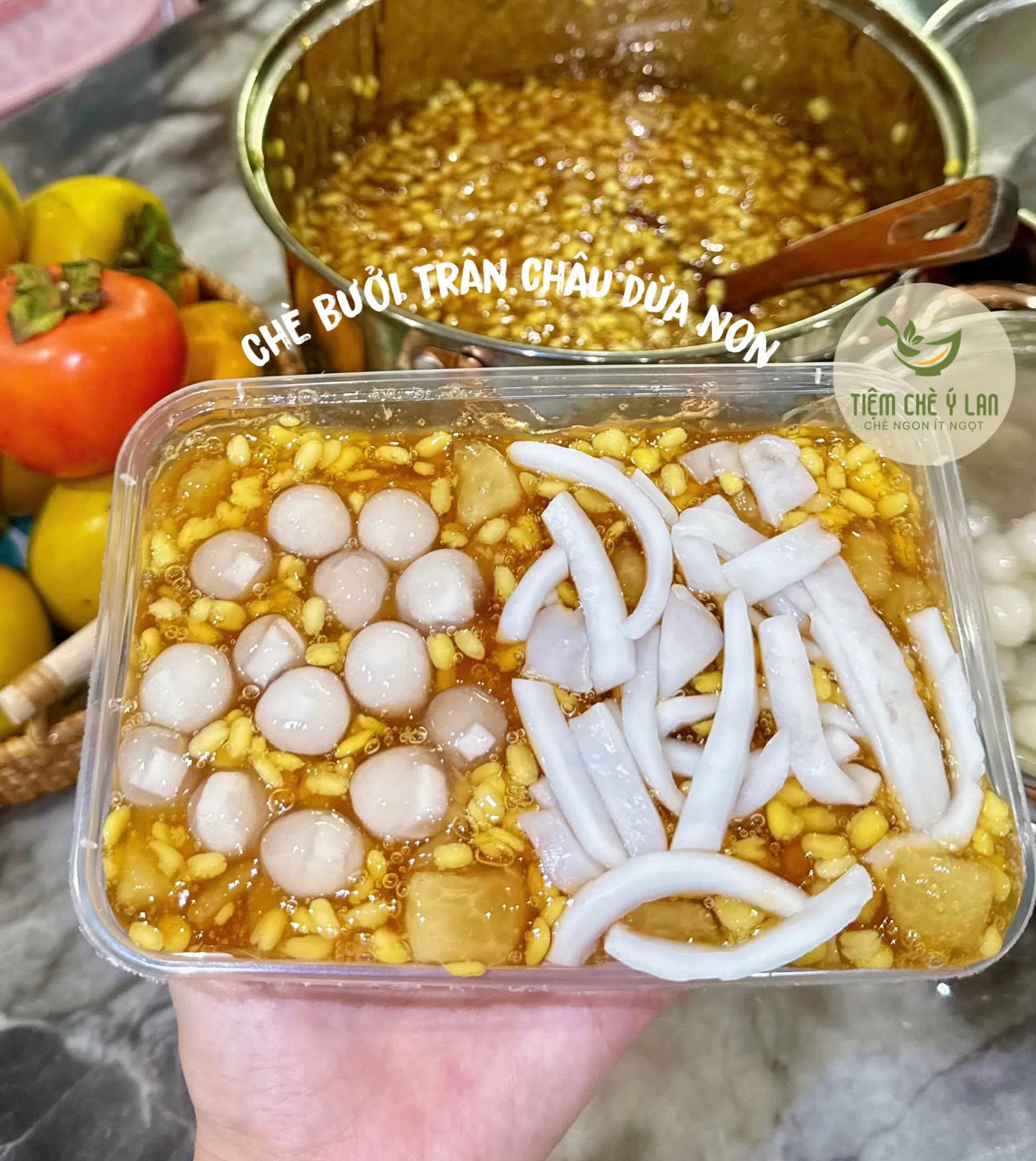 Chè bưởi trân châu dừa non