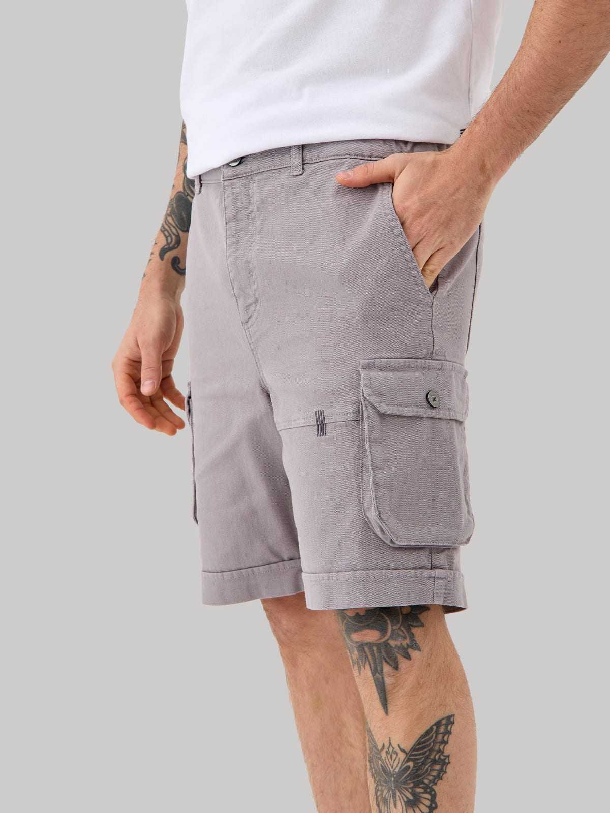 KargoFlex Şort — Cloud Gray
