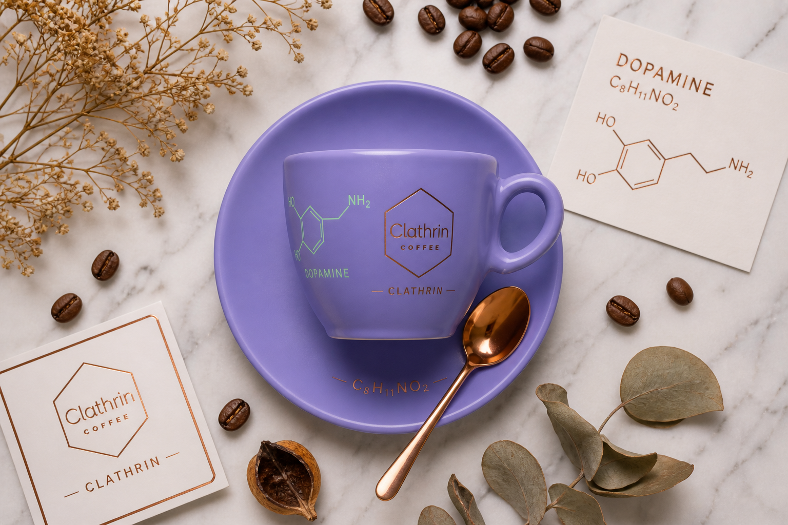 Lilac Espresso Cup flatlay