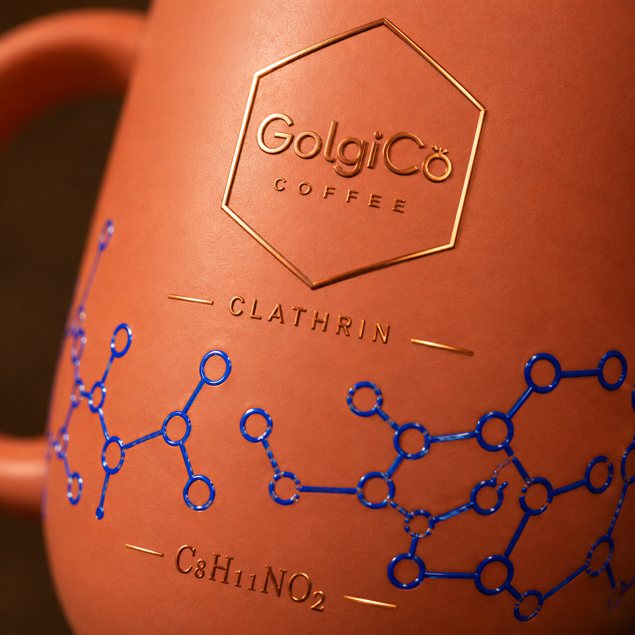 Peach Coral Mug detail