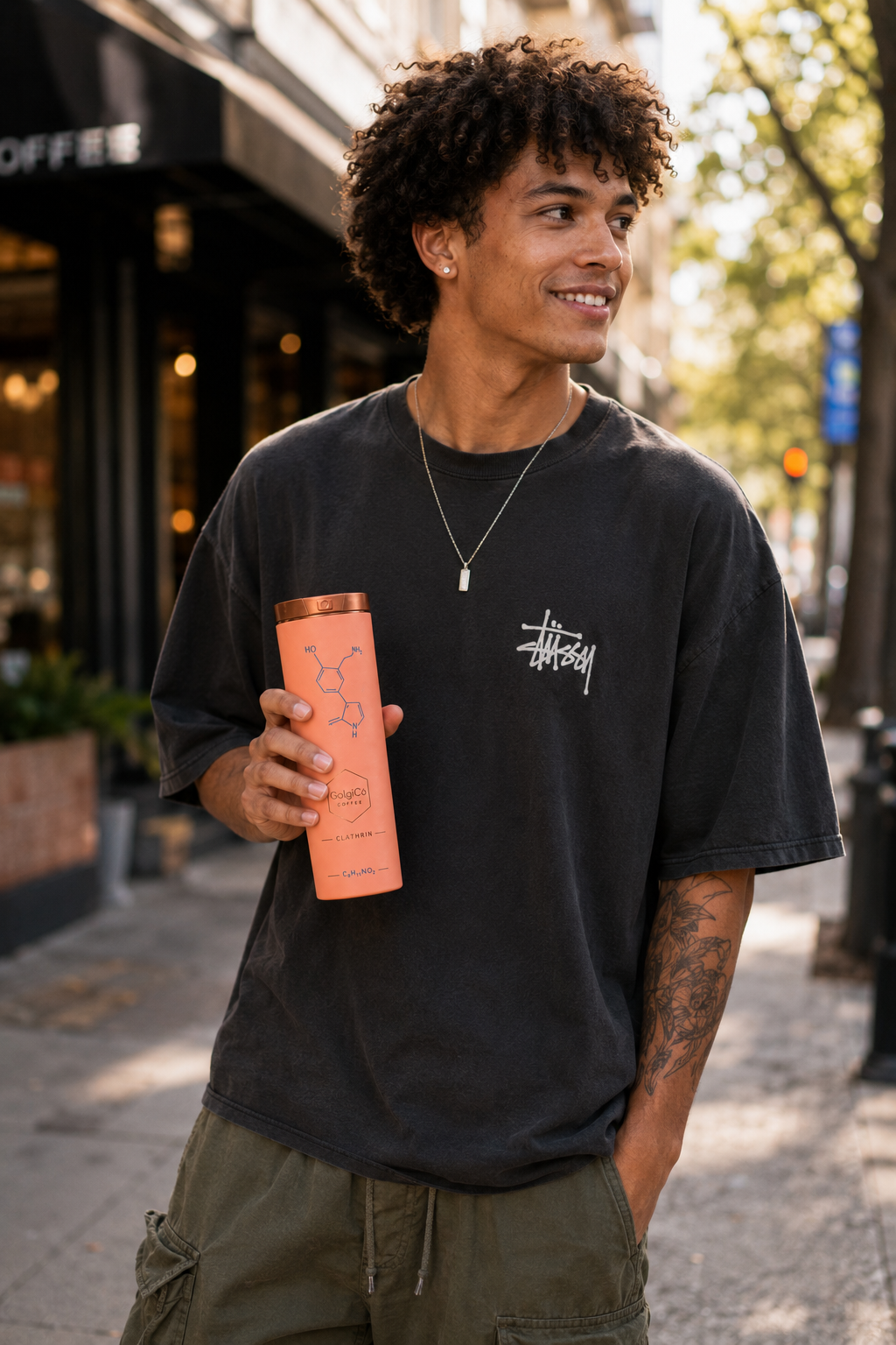 Peach Coral Tumbler lifestyle