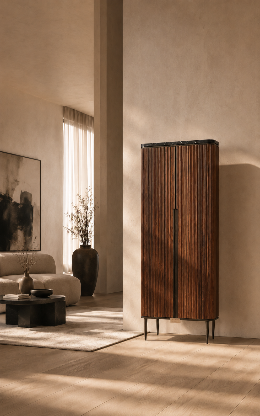 CytoCõ Filament craft scene — Tubulin γ walnut tallboy