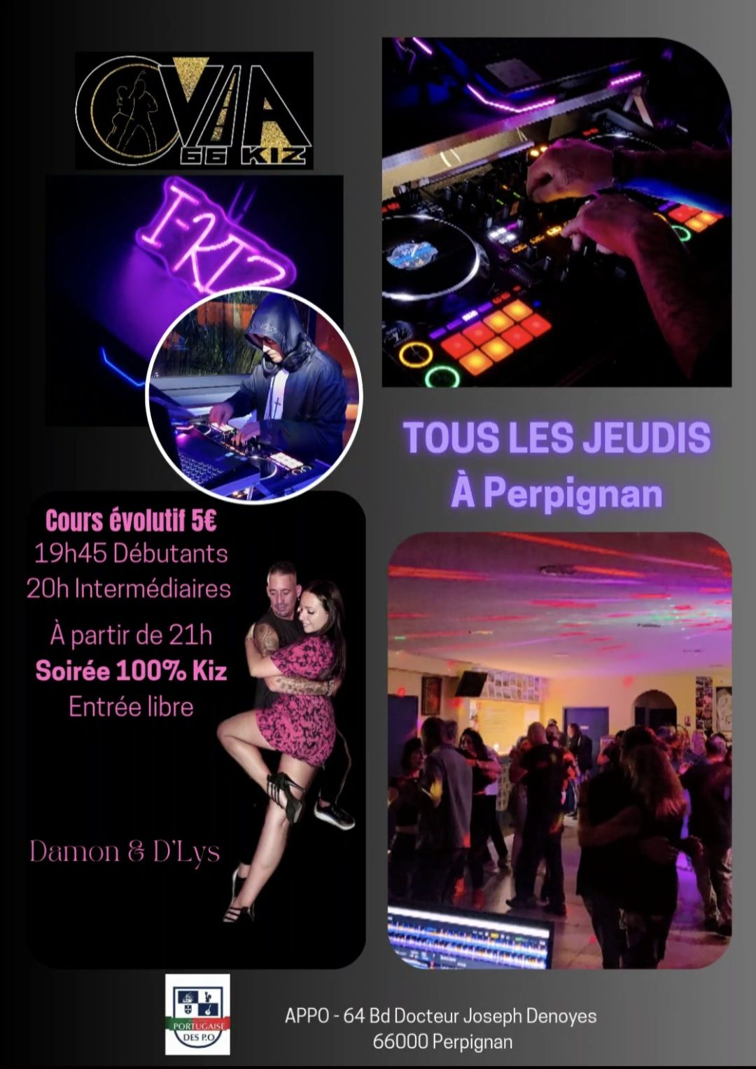 Tous les jeudis Cours + Soirée 100% Kiz