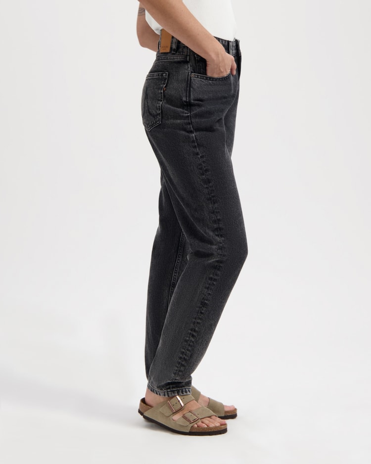 Nora vintage grijze mom jeans