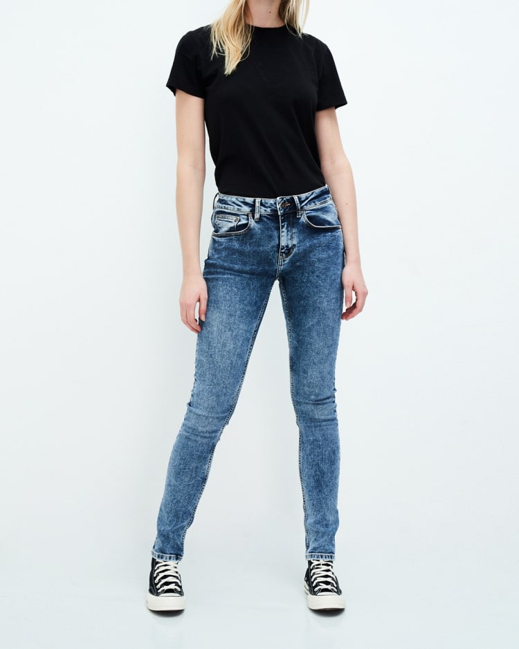 Carey sun faded heavy wash skinny jeans