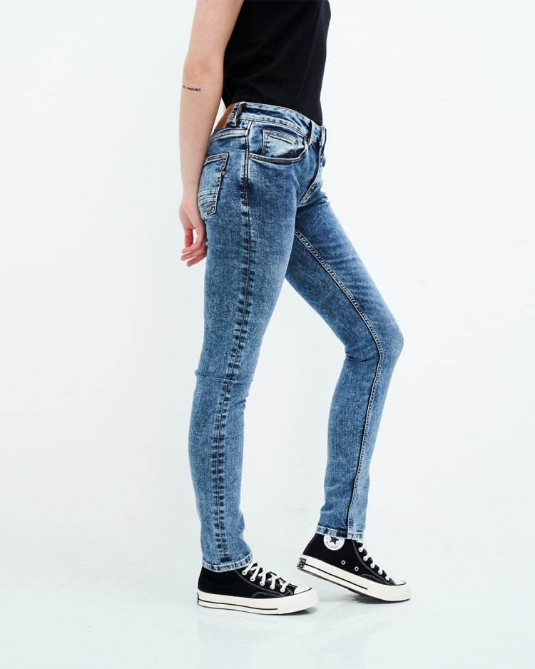 Carey sun faded heavy wash skinny jeans