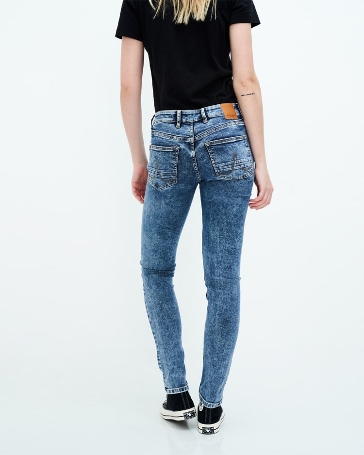 Carey sun faded heavy wash skinny jeans