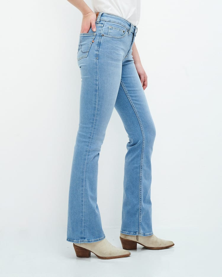 Amy faded lucky vintage blauwe bootcut jeans