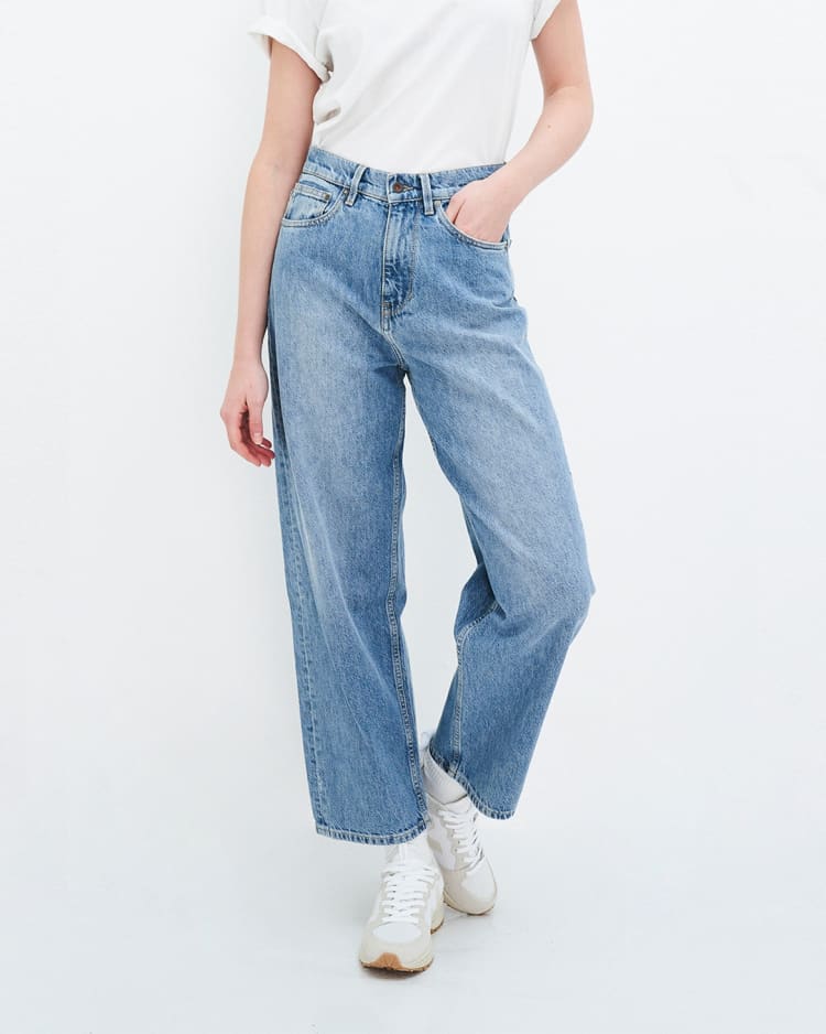 Bobbie vintage blauwe barrel jeans hennep