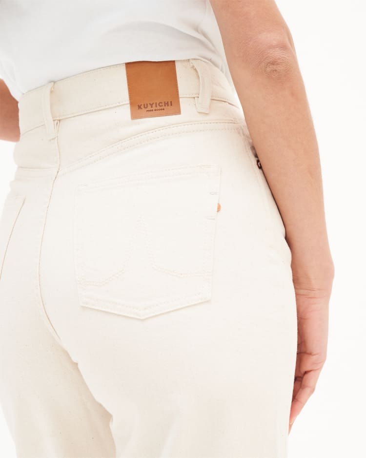 Bobbie undyed witte barrel jeans