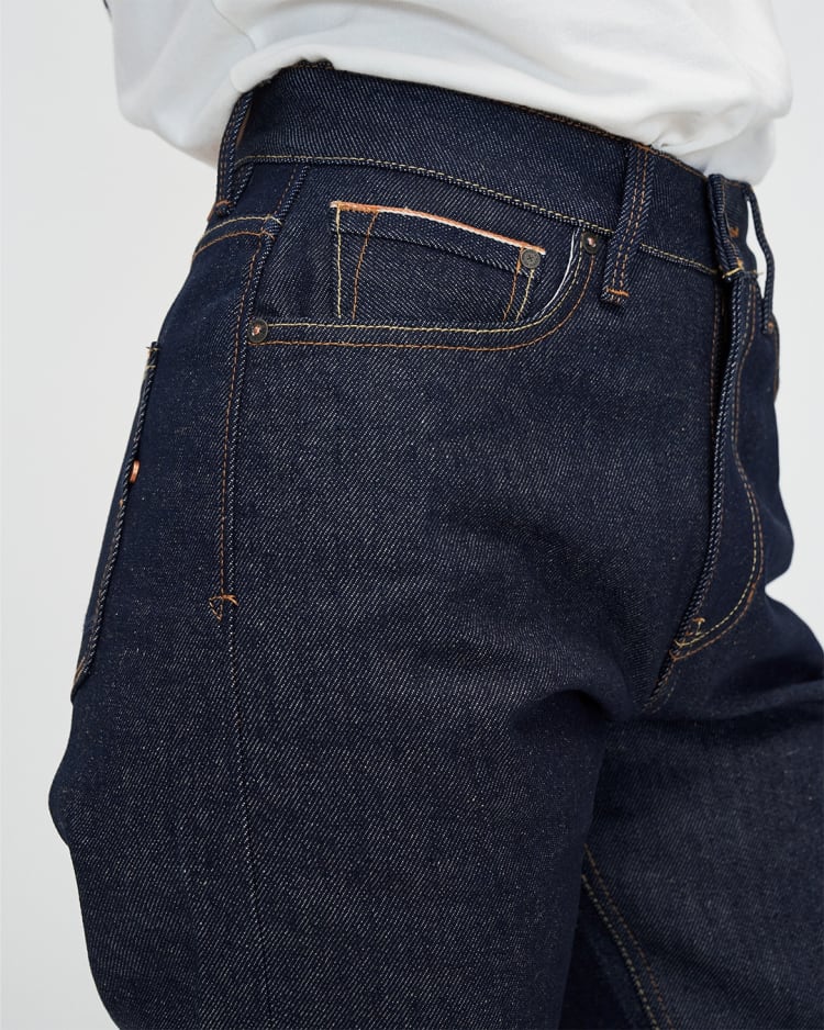 Nora Loose Tapered Orange Selvedge Recycled Dry