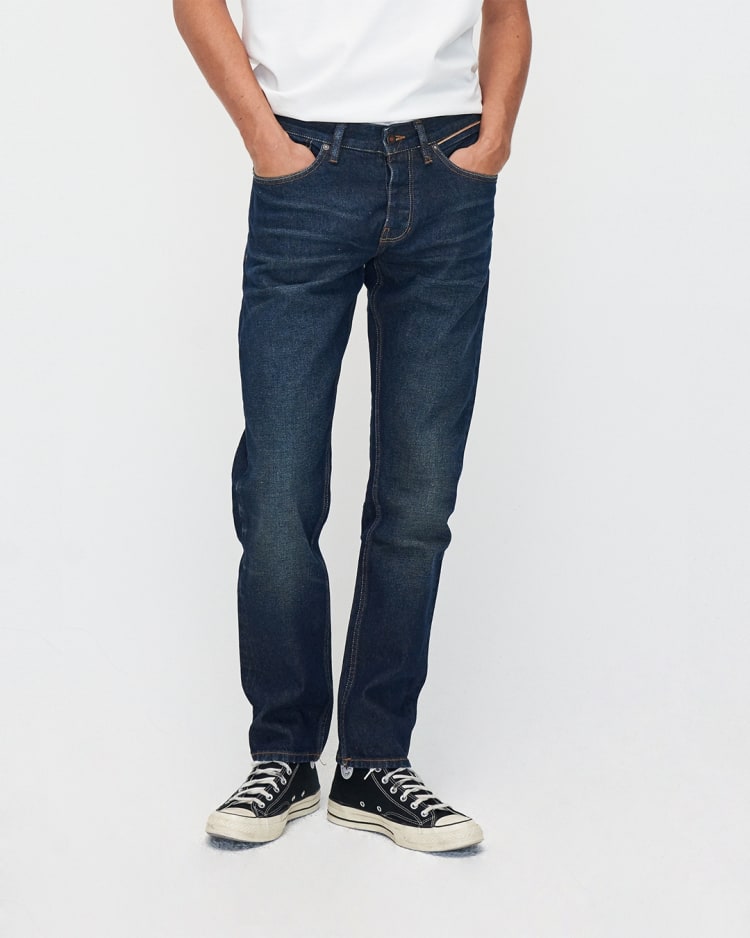 Jim Regular Slim Orange Selvedge Recycled Broken In