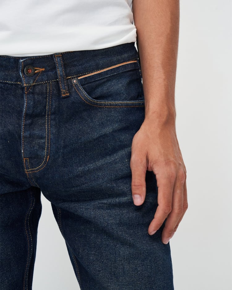 Jim Regular Slim Orange Selvedge Recycled Broken In