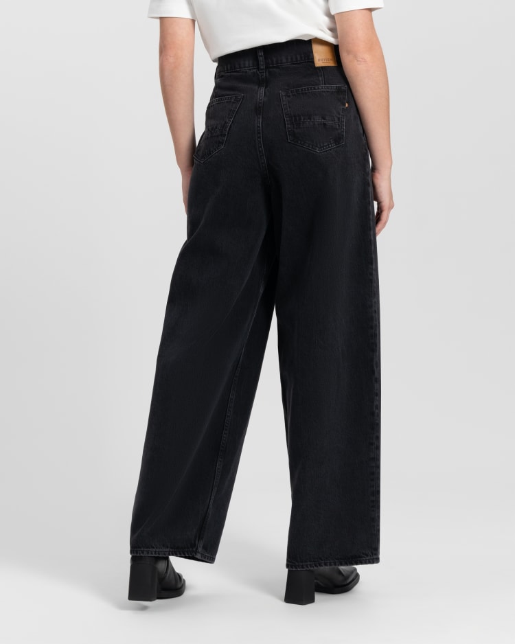 Teigan wide-leg geplooide jeans