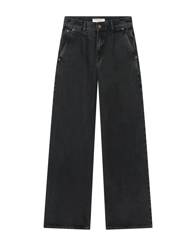 Teigan Wide-leg Faltenjeans