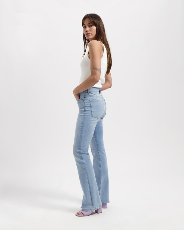 Zoe High Rise Bootcut Sky Blue