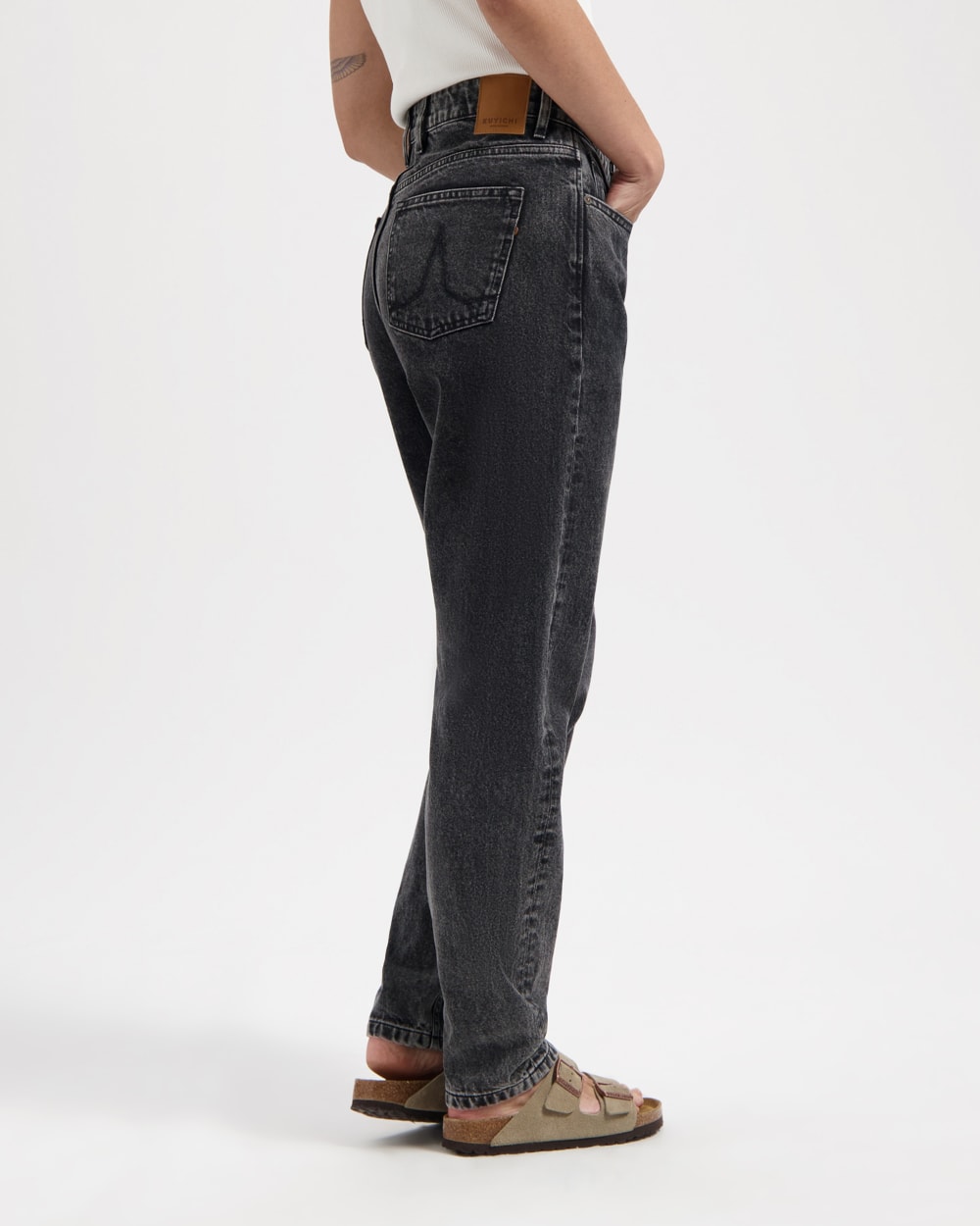 Nora vintage grijze mom jeans