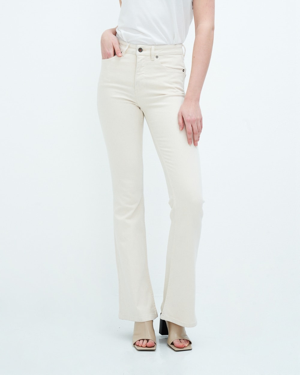 Lisette undyed witte flared jeans