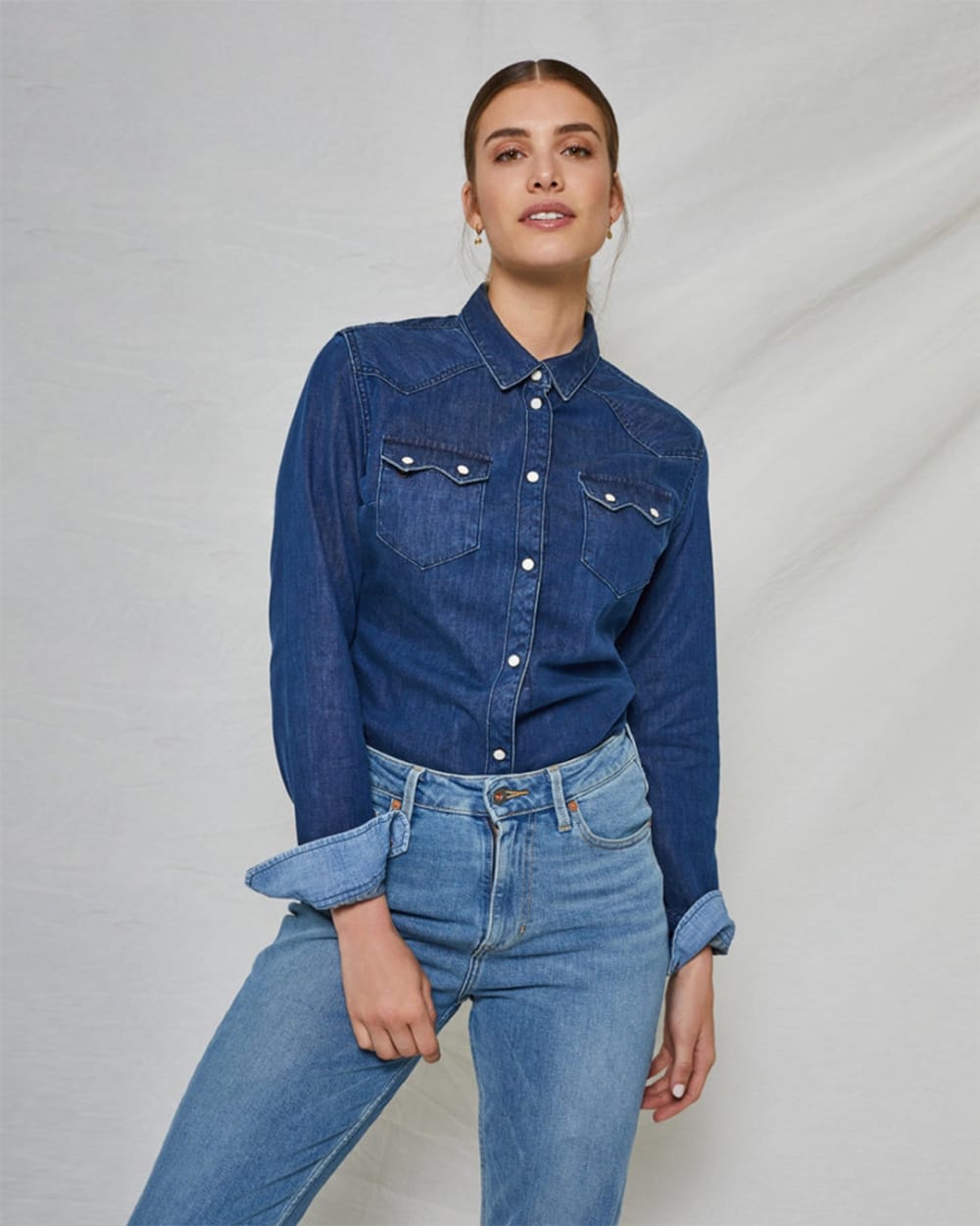 Sawtooth Shirt Worker Blue WOMEN