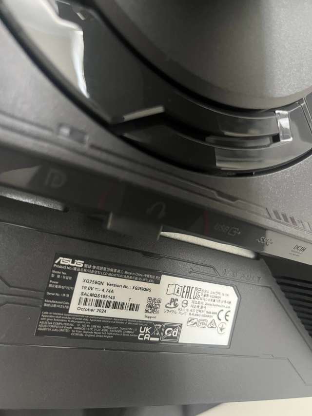 ASUS 24,5" XG259QN 0,3Ms 380Hz IPS GAMING MONITOR — görsel 3/3